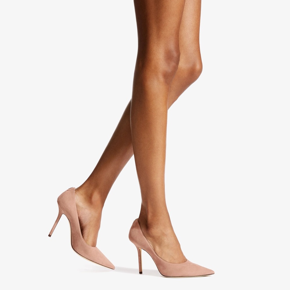 Jimmy Choo pink suede heels
